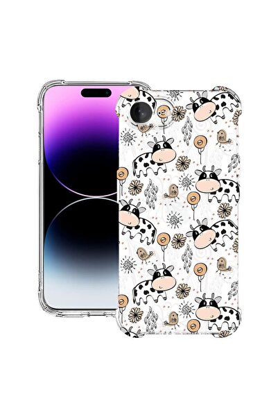 bestcase Θήκη για Apple iPhone 16e, Αντικραδασμική 1.5MM, Με σχέδιο αγελάδας,...