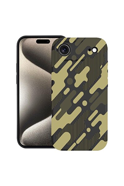 bestcase Husă pentru Apple iPhone 17 Air cu Design Camuflaj Verde, Silicon Pr...