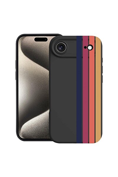 bestcase Husă pentru Apple iPhone 17 Air cu Design Retro Lines, Silicon Premi...