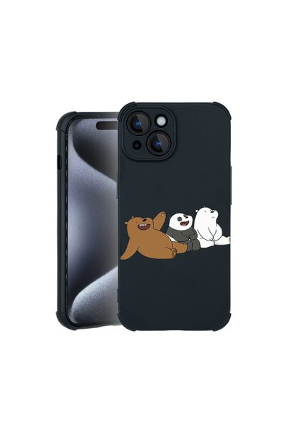 bestcase TPU Pro Shock Case Compatible with Apple iPhone 15, with Bears Desig...