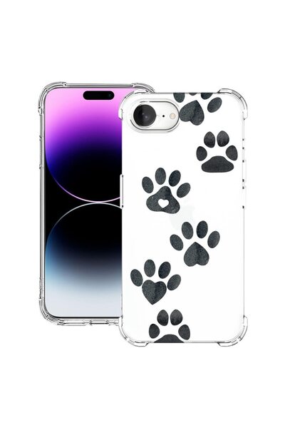 bestcase Θήκη για Apple iPhone 16e, Αντικραδασμική 1.5MM, Πατούσα σκύλου, Προ...