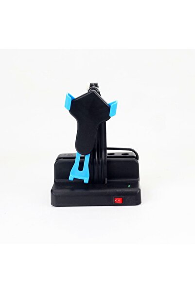 Choice1 حامل هاتف أزرق بمنفذ USB مع عداد خطوات، هزاز هاتف أوتوماتيكي يتأرجح، ...