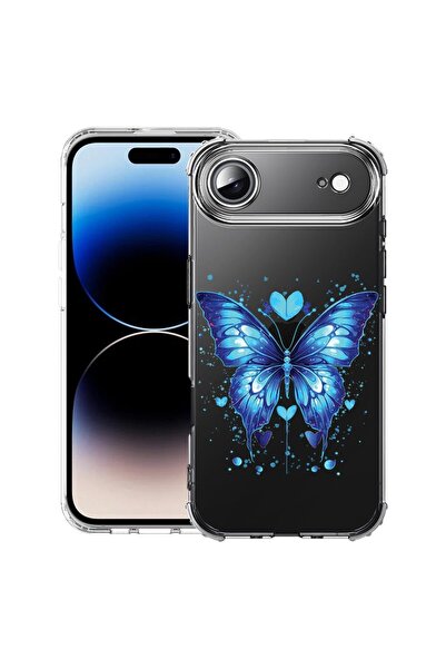 bestcase Husă pentru Apple iPhone 17 Air cu Design Fluture Albastru, Antișoc,...