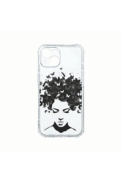 bestcase Husa Anti Shock din silicon, Compatibila Cu Apple iPhone 14, Woman B...