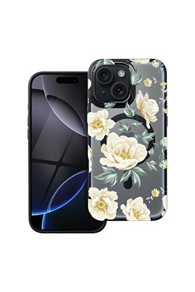 bestcase Husa Compatibila cu Apple iPhone 14 cu Design Flowers, Shockproof Sh...