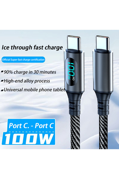 Choice7 كابل USB A بطول 1 متر، 120 واط، 6 أمبير، كابل شحن سريع فائق السرعة، م...