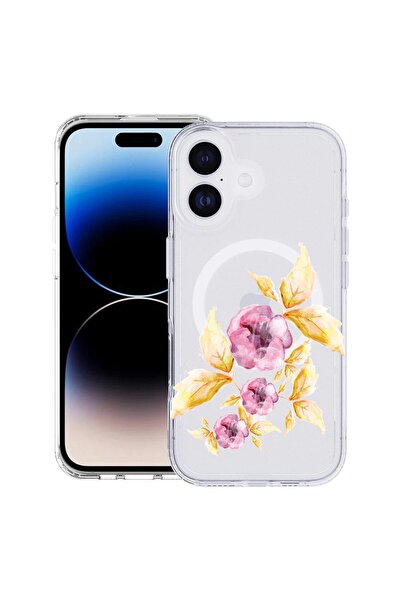 bestcase Husă pentru Apple iPhone 17 cu Design Flori Pastelate, Mag Anti Shoc...