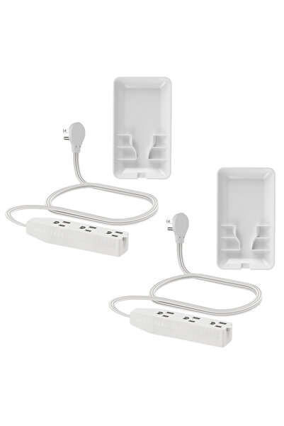 Choice1 2pcs 3 FT Extension Cord Power Strip with 3 AC Outlet 3 Prong Plug Ex...