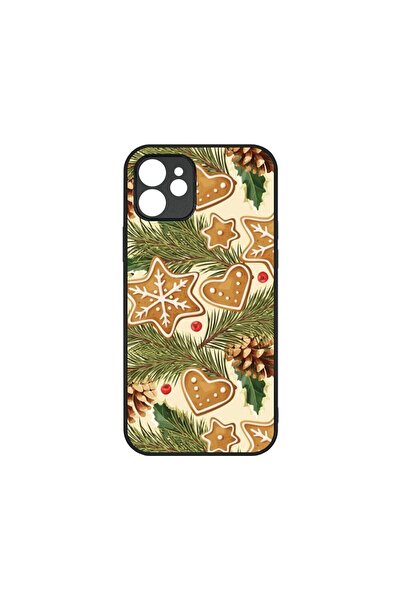 bestcase Λεπτή Γυάλινη Θήκη, Συμβατή με Apple iPhone 12, Χριστουγεννιάτικο Σχ...