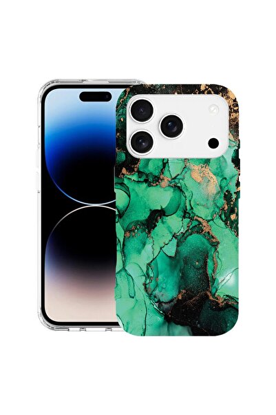 bestcase Husă pentru Apple iPhone 17 Pro cu Design Dark Marble, Mag Anti Shoc...