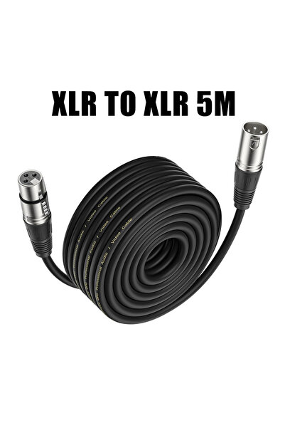 Choice كابل صوتي احترافي 5 متر، كابل XLR ثلاثي الأطراف ذكر إلى أنثى، كابل مكب...