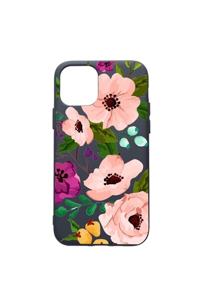 bestcase Husa Premium Silicon Compatibila Cu Apple IPhone 12, Flowers, cu int...