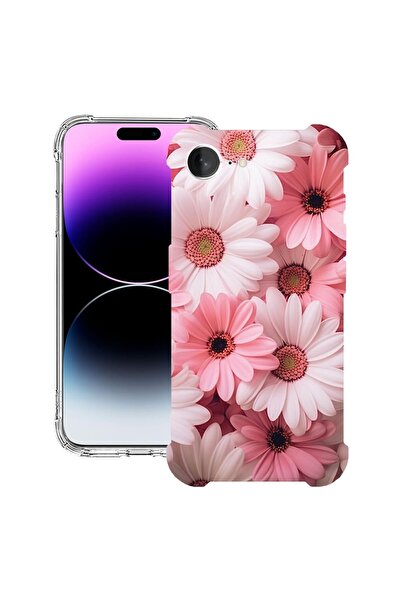 bestcase Husa pentru Apple iPhone 16e, Anti Shock 1.5MM, Pink Daisy, Protecti...