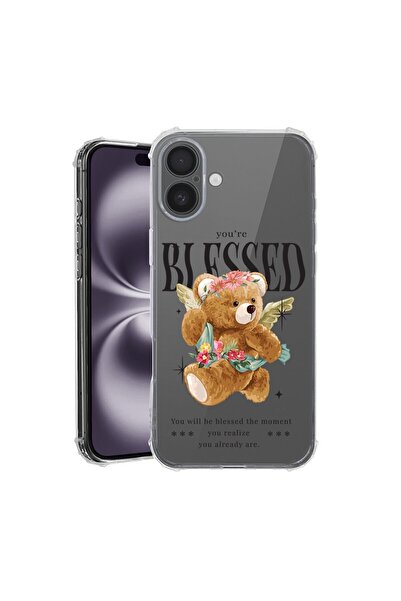 bestcase Θήκη για Apple iPhone 16 Plus, Αντικραδασμική 1.5MM, Αρκουδάκι Ευλογ...