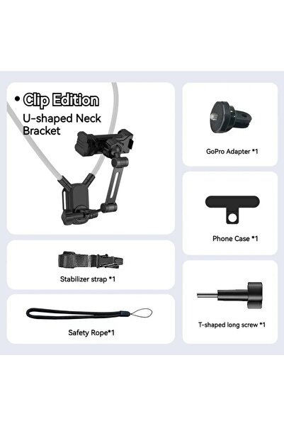 Choice1 Basic clip Universal Neck Mount Phone Camera Holder,Magnetic And Clip...