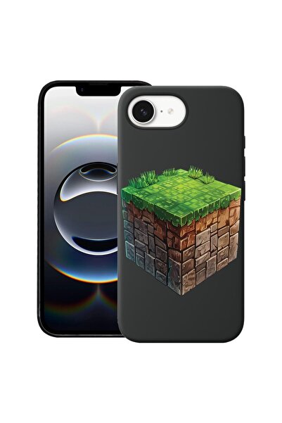 bestcase Husă pentru Apple iPhone 16e, Silicon Premium Subțire 1.2MM, Minecra...