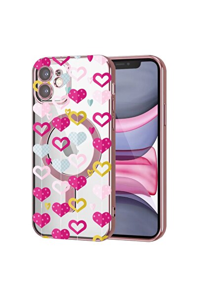 bestcase Husa Luxury MagSafe, Συμβατή με Apple iPhone 11, Όμορφες Καρδιές, Εξ...