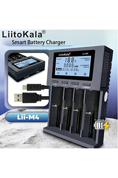 Choice liitokala Lii-M4 LiitoKala Lii-M4 Smart Battery Charger LCD Display Un...