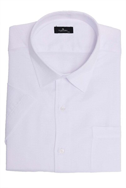 Tudors Ανδρικό πουκάμισο μεγάλου μεγέθους, βαμβακερό, κλασικό, με κοντό μανίκ...