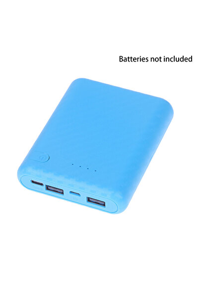 choice2 Blue NEW 4Slot 18650 Battery Box Case DIY Power Set Material Mini Sol...