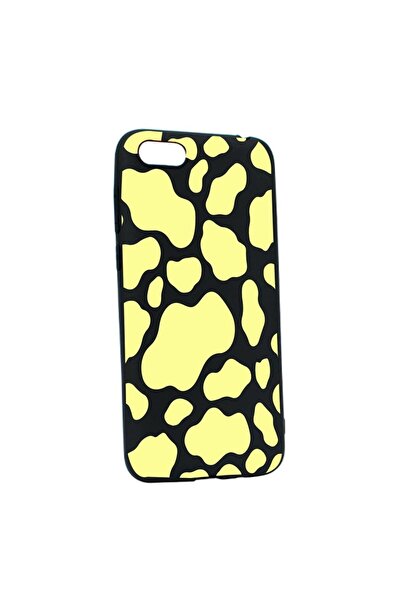 bestcase Силиконов калъф, съвместим с Apple iPhone 7 / 8, Жълта крава, устойч...