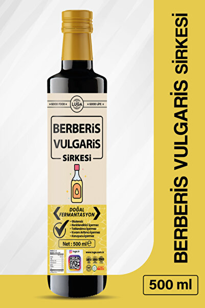 Luga Berberis Vulgaris Sirkesi, Doğal Fermantasyon, Katkısız, Koruyucusuz