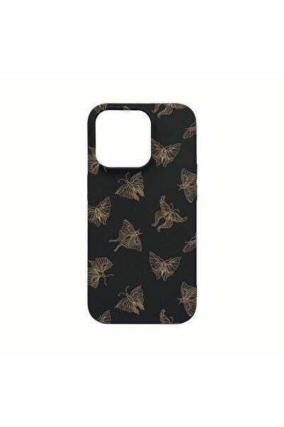 bestcase Husa Silicon, Compatibila Cu Apple iPhone 14 Pro Max, Gold Butterfly...