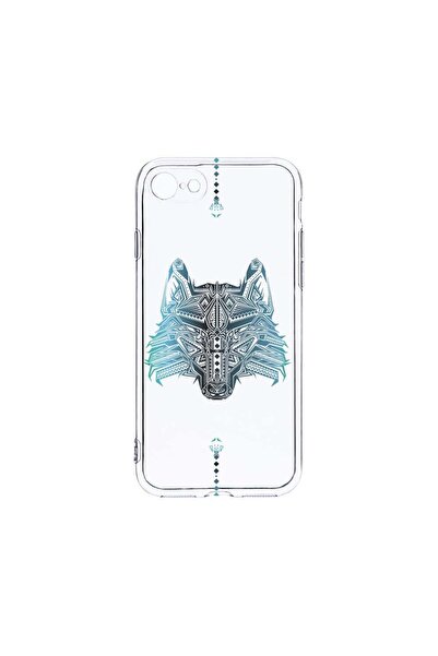bestcase Husa Clear Silicon 2MM, Compatibila Cu Apple iPhone SE 2, Wolf, Anti...