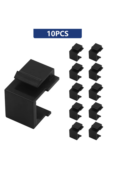choice2 10 قطع سوداء من ملحقات ZoeRax RJ45 Keystone Jack لملء فتحات لوحة الحا...