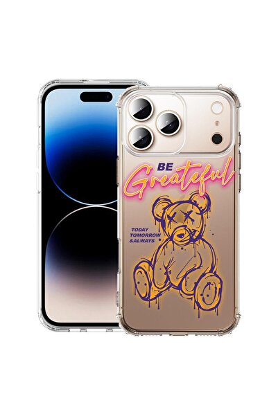 bestcase Калъф за Apple iPhone 17 Pro с дизайн Мече - Бъди благодарен, Удароу...