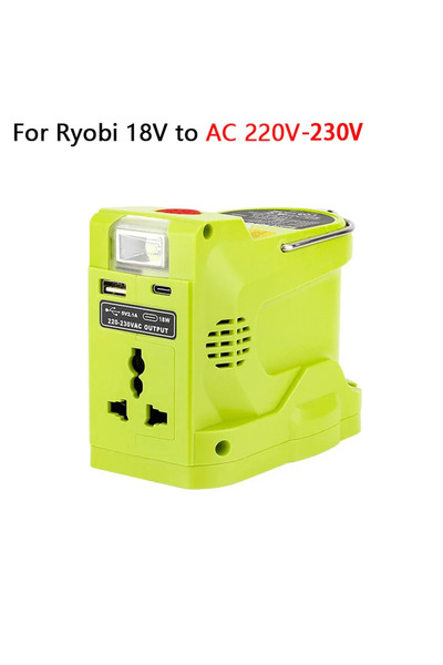 Choice AC 220V Portable Power Inverter 200W For Ryobi 18V Lithium Battery Gen...