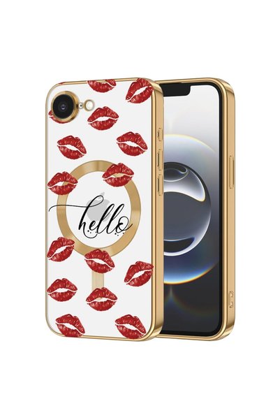 bestcase Husa Luxury MagSafe, Compatibila Apple iPhone 16e, Kiss ‚Äì design p...