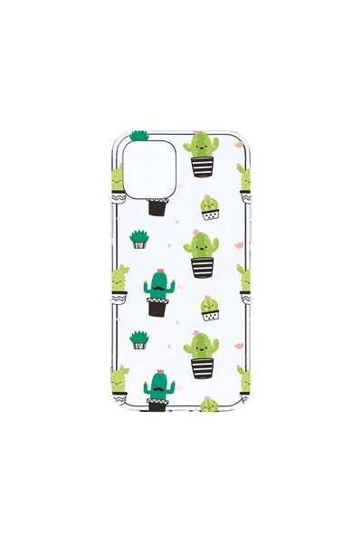 bestcase Husa Clear Silicon 2MM, Compatibila Cu Apple iPhone 12 Pro, Cactus, ...