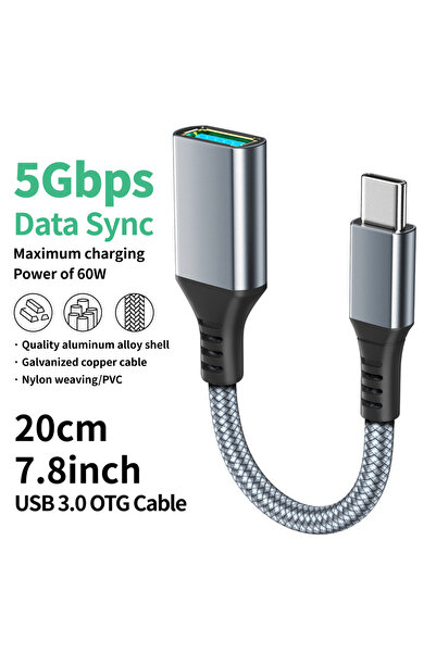 Choice1 كابل OTG من النوع C إلى USB 3.0 بسرعة 5 جيجابت في الثانية لهواتف آيفو...