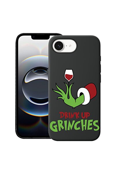 bestcase Калъф за Apple iPhone 16e, Премиум тънък силиконов 1.2ММ, Гринчове -...