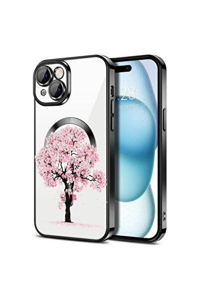 bestcase Πολυτελής Θήκη MagSafe, Συμβατή με Apple iPhone 15, Κερασόφλορα - κο...