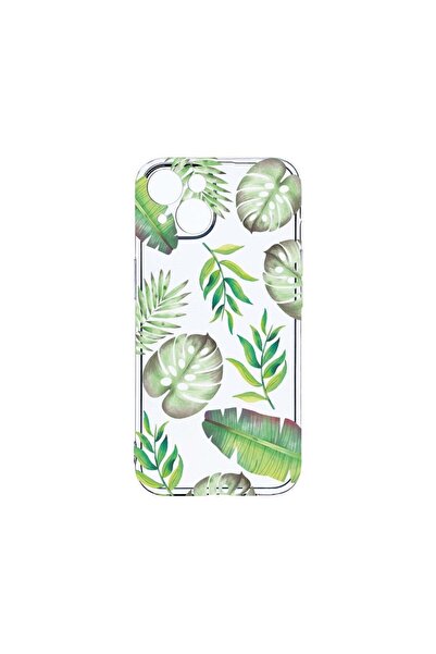bestcase Husa Clear Silicon 2MM, Compatibila Cu Apple iPhone 14, Tropical, An...