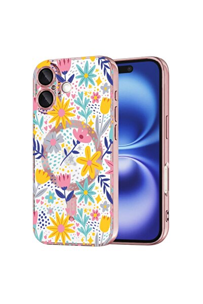 bestcase Husa Luxury MagSafe, Συμβατό με Apple iPhone 16 Plus, Μικρά Λουλούδι...