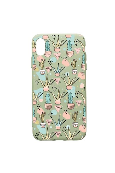 bestcase Θήκη Σιλικόνης Premium Συμβατή με Apple iPhone XS Max, Κάκτος, με υφ...