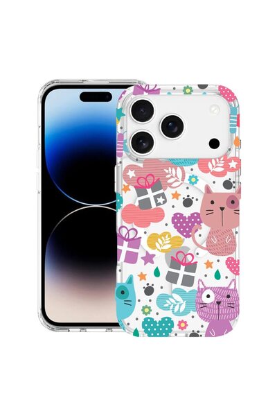 bestcase Husă pentru Apple iPhone 17 Pro cu Design Lovely Cat, Mag Anti Shock...