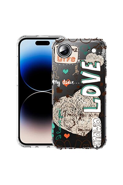 bestcase Husă pentru Apple iPhone 17 Air cu Design Love, Antișoc, Colțuri înt...