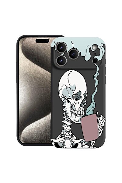 bestcase Husă pentru Apple iPhone 17 Pro cu Design Skull, Silicon Premium, Mi...