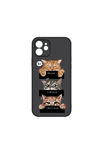 bestcase Husa Slim Glassy, Συμβατή με Apple iPhone 12, Cat Life, Χρώματα HD, ...