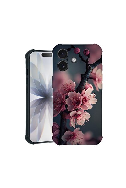 bestcase Θήκη TPU Pro Shock συμβατή με Apple iPhone 17, με σχέδιο άνθους κερα...
