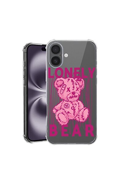 bestcase Husa pentru Apple iPhone 16, Anti Shock 1.5MM, Teddy Bear Lonely, Re...
