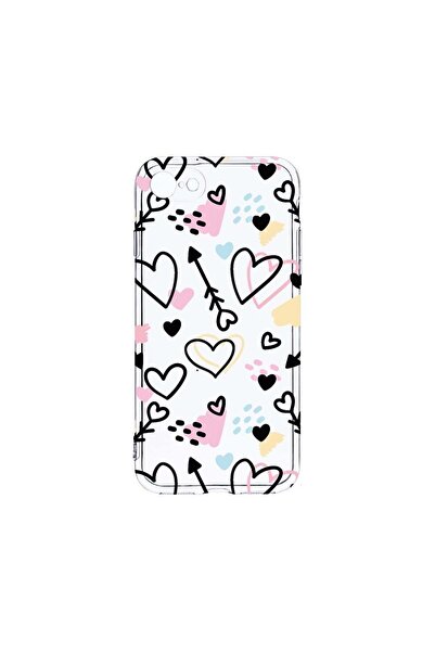 bestcase Θήκη Clear Silicon 2MM, Συμβατή με Apple iPhone SE 2, Σχέδιο Αγάπης,...