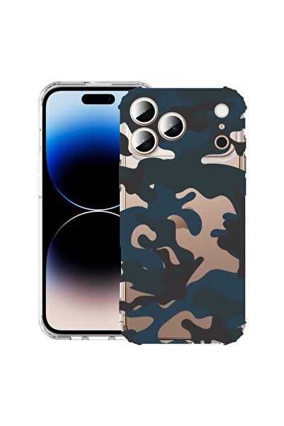 bestcase Husă pentru Apple iPhone 17 Pro cu Design Camuflaj, Antișoc, Colțuri...