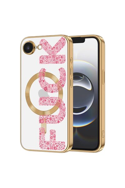 bestcase Husa Luxury MagSafe, Compatibila Apple iPhone 16e, Mesaj rebel flora...