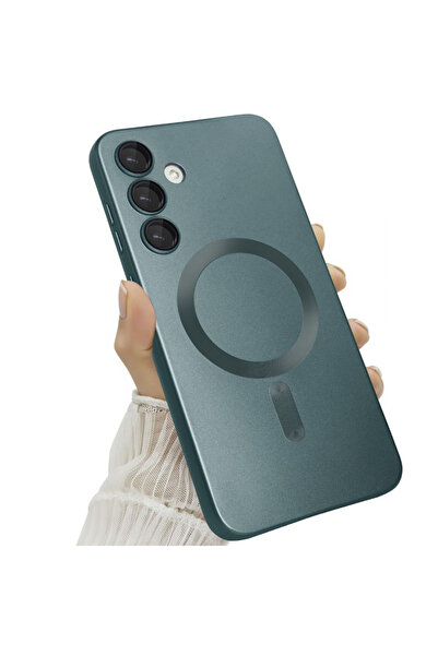 Choice1 Galaxy S25 FE Case & Camera Protector Green Magnetic Phone Case For S...