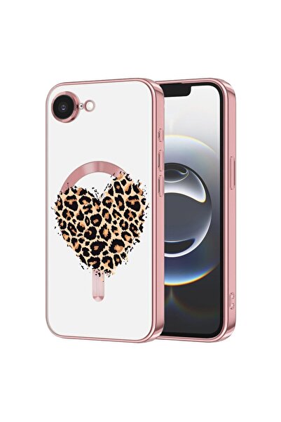 bestcase Πολυτελής Θήκη MagSafe, Συμβατή με Apple iPhone 16e, Καρδιά Λεοπάρδα...